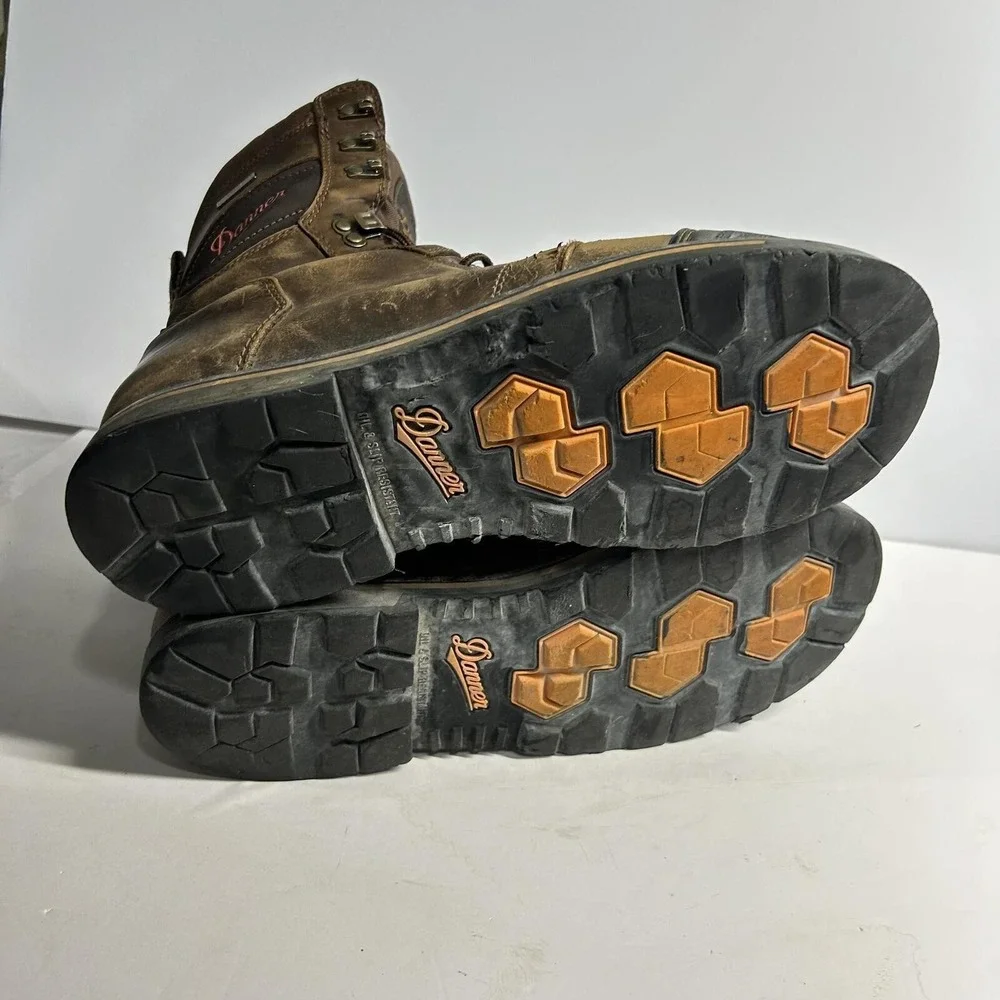 Danner Trakwelt Work Boots Brown Mens Size 12 Waterproof Leather Safety Toe